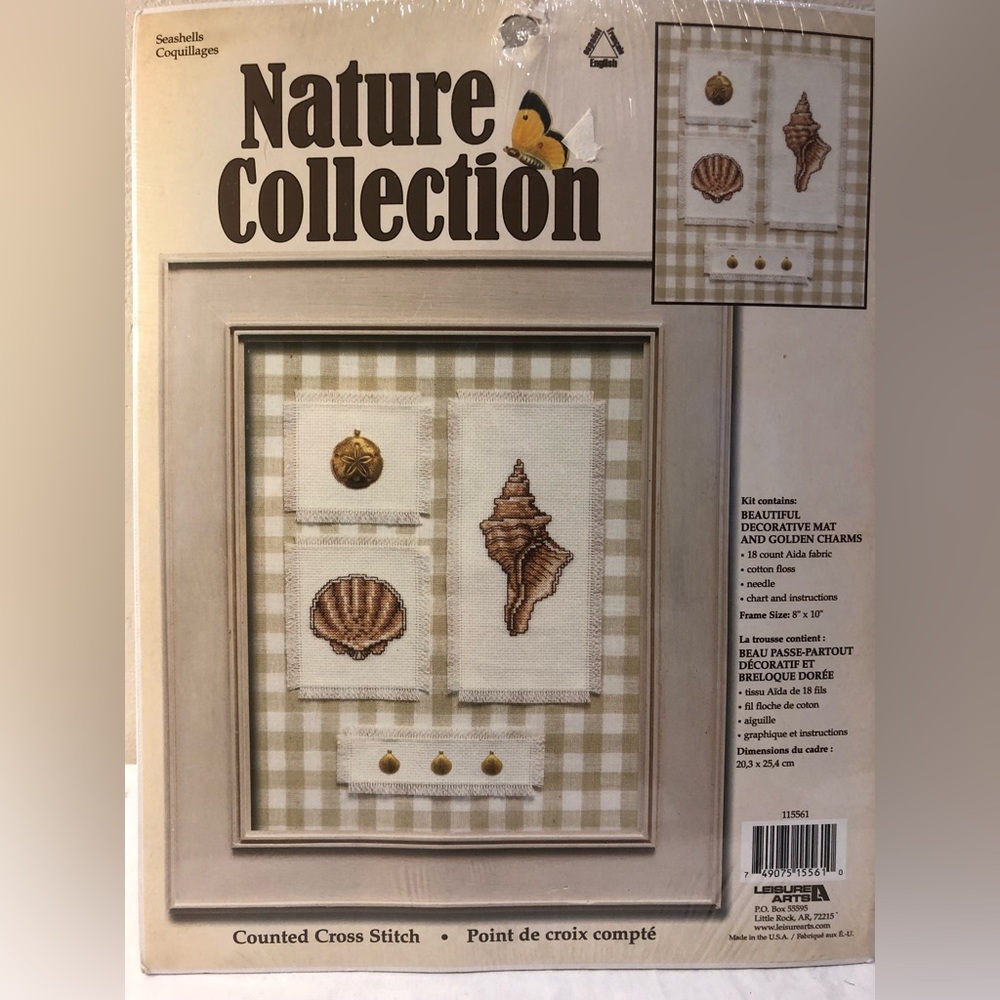 Leisure Arts Nature Collection Seashells #115561 Counted Cross Stitch -0716T16